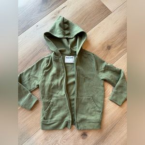 Old Navy green sweater 4T dinosaur hood